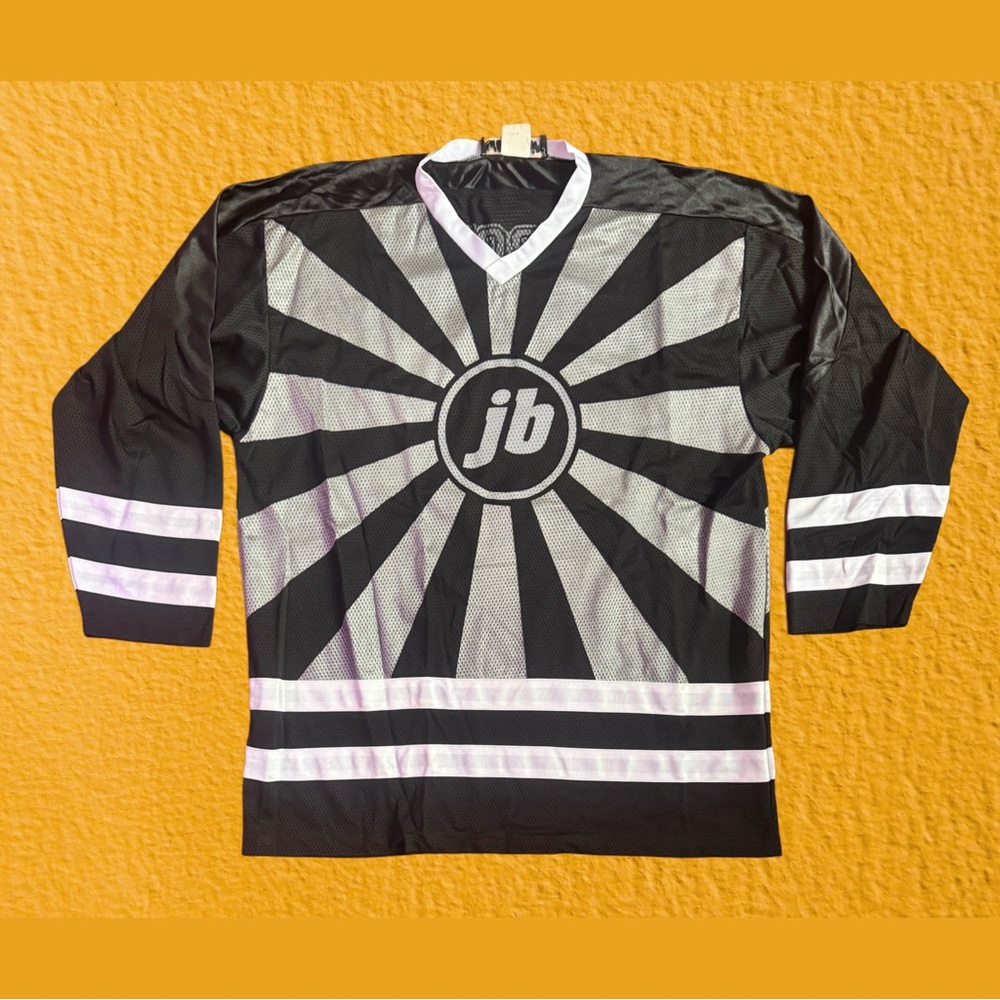 VTG Joe Boxer Hockey Jersey Mesh 90s Y2K JB 01 Rave Nu Metal Streetwear Large